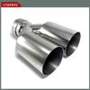 1 Piece Stainless Steel Single Layer Exhaust Tip 63mm Inlet Straight Cut 89mm Outlet Muffler Tail Pipe End Tip