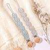 Pack of 2Pcs Handwoven Baby Pacifier Clip Chain Hand-knitting Toddler Feeding Bottle Strap Belt for Infants