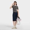 FILA Heritage Color Block Striped Vintage Polo Knit Top Women tops F11W638411FZA