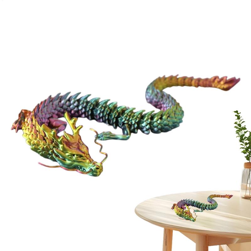 3D Printed Articulated Dragon 3D Printed Dragon Large With Flexible Joint Animal Figurines 3D Printing Stuff Home Decor Dragon