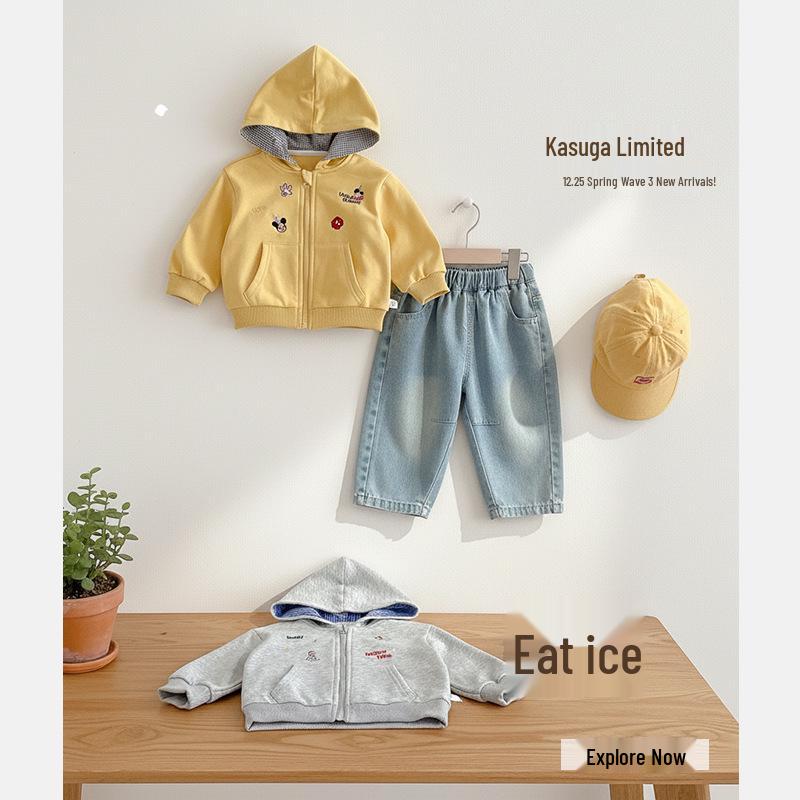 2026 Girls' Lace Jacket: Stylish Korean Spring Long Sleeve Top for Trendy Kids