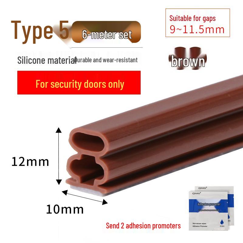 Diebstahlsichere selbstklebende Silikon-Dichtungsleiste für Tür und Fenster zum Abdichten gegen Wind und zur Isolierung