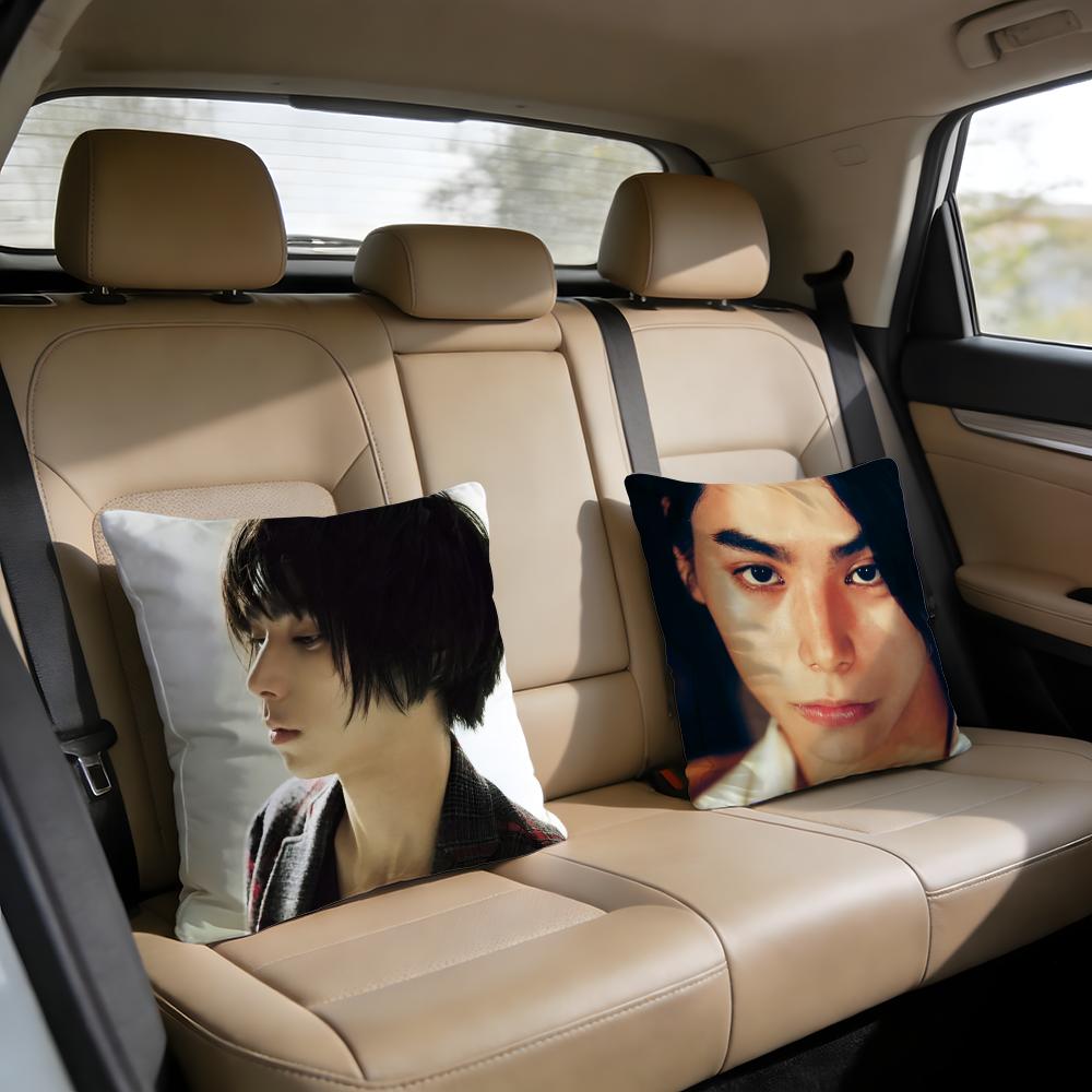 Hot Actor NNijiro MMurakami Cushion Cover Short Plush Pillowcase for Bed Sofa Carwashable