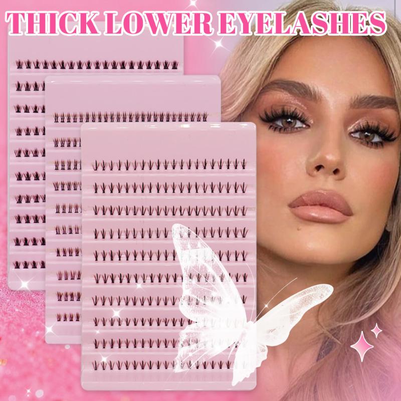190/200/250Pcs 6Mm Mixed Length Fluffy Wispy Soft Cluster Lashes Lower Eyelashes Dly At Home Suitable For Holiday Parties