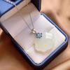 Atural Hetian White Jade Pendant Necklace Chinese Knot Ancient Palace Bohemian Charm Elegant WomenS Wedding Anniversary Gift