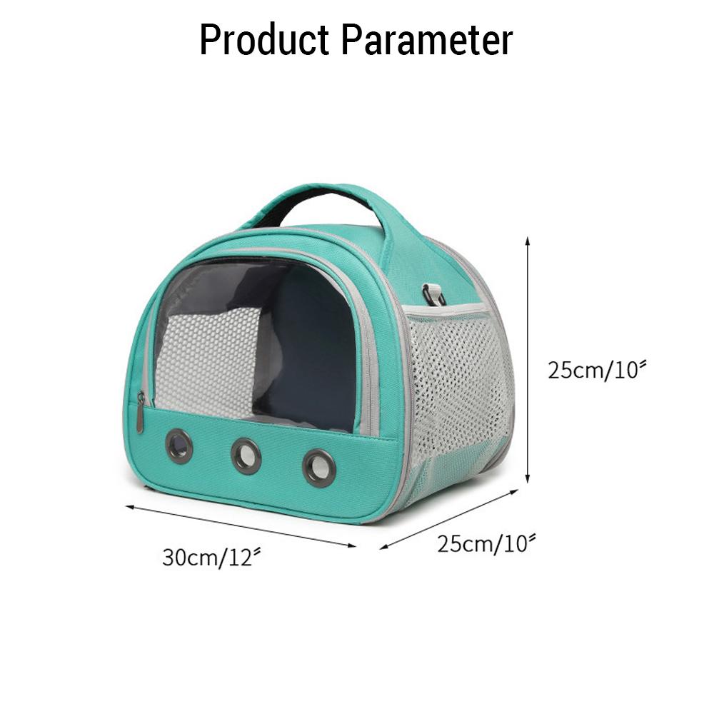 Portable Small Animal Hamster Carrier Bag Breathable Guinea Pig Outdoors with Transparent Window Handbag Rabbits Shoulder Strap
