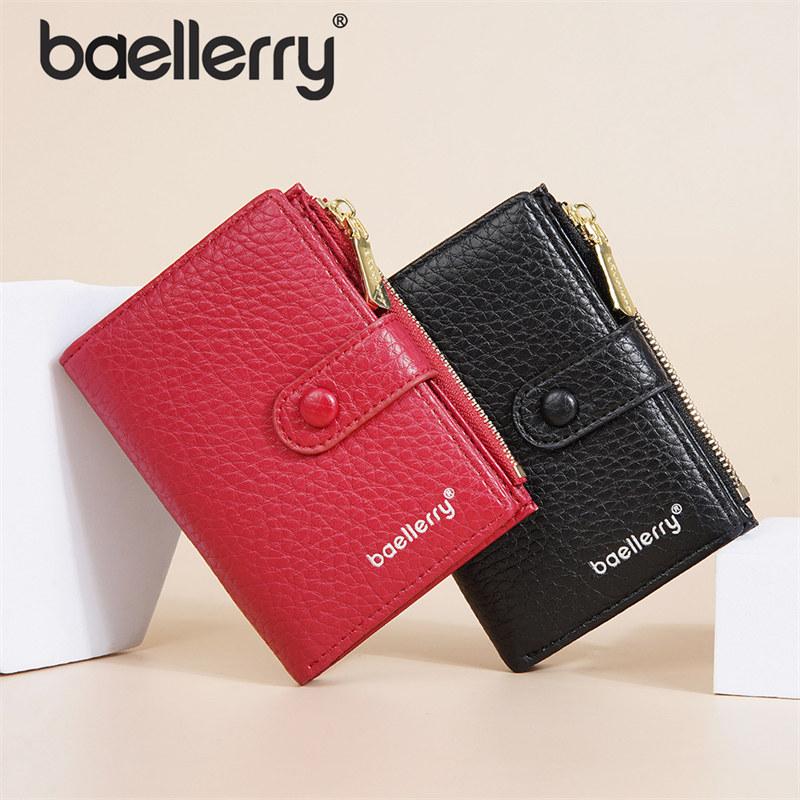 Baellerry Women Short Wallets Fashion Design Key Chain Purse Artificial Leather Coin Purses Card Holder