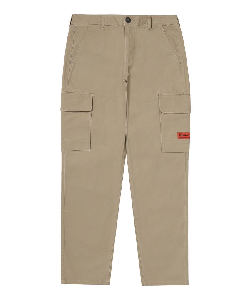 Syupeodeulai Label Slim Cargo Pants Dark Beige Sdmlwap60Dbe