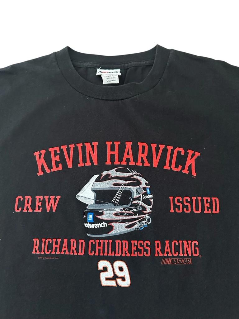 Kevin Harvick Racing T Shirt Men’s Medium Nascar Crew Issued Black Vtg