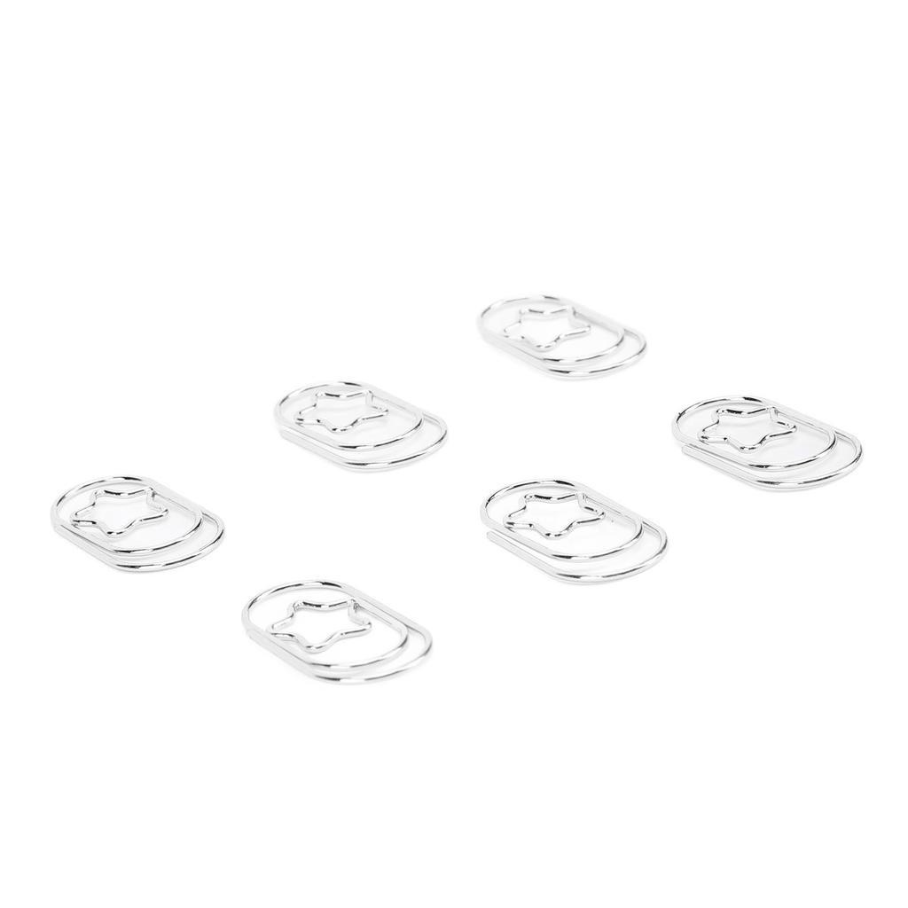300PCS Paper Clips with Star Shaped Decoration Stainless Steel Non Slip Paperclips for School Document Organizing