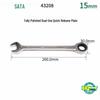 SATA Fully Polished Dual-End Ratcheting Wrench Set (43201-43227)