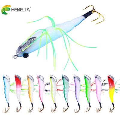 1 stücke HENGJIA Angeln Locken tintenfisch Jigging Köder 17,2g 12cm suqid köder karpfen bass Angeln köder 10 Farben locken Pesca