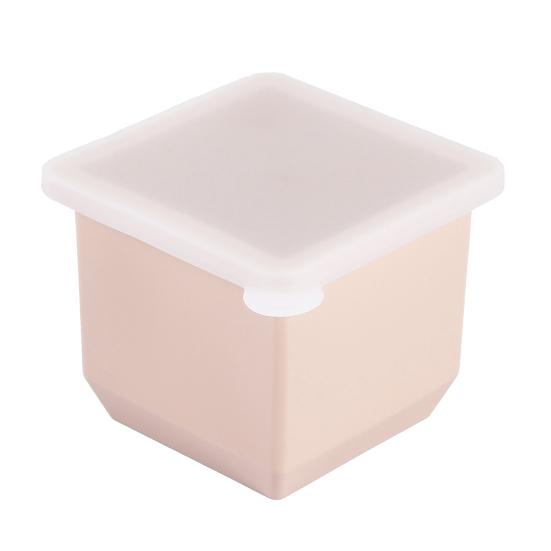

Large Square Ice Cube Tray with Lid Food-Grade Silicone Mold for Freezer Easy-Release Stackable Ice Cube Maker Home Bar розовый