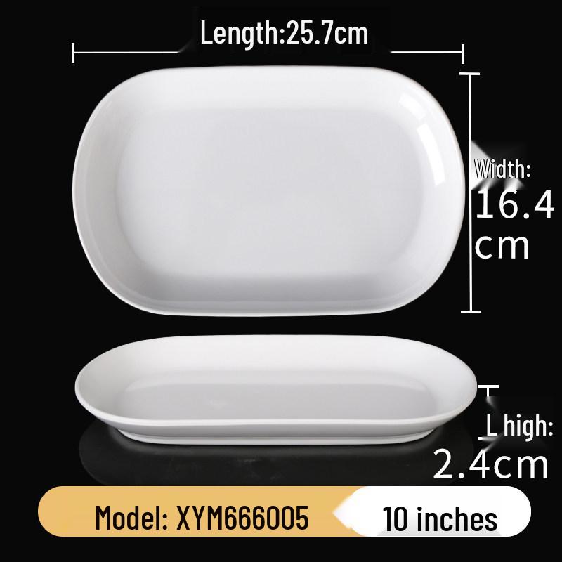 Xiangyuan White Melamine Rice Noodle Plate - Porcelain-Like Creative Hot Pot and Restaurant Tableware.