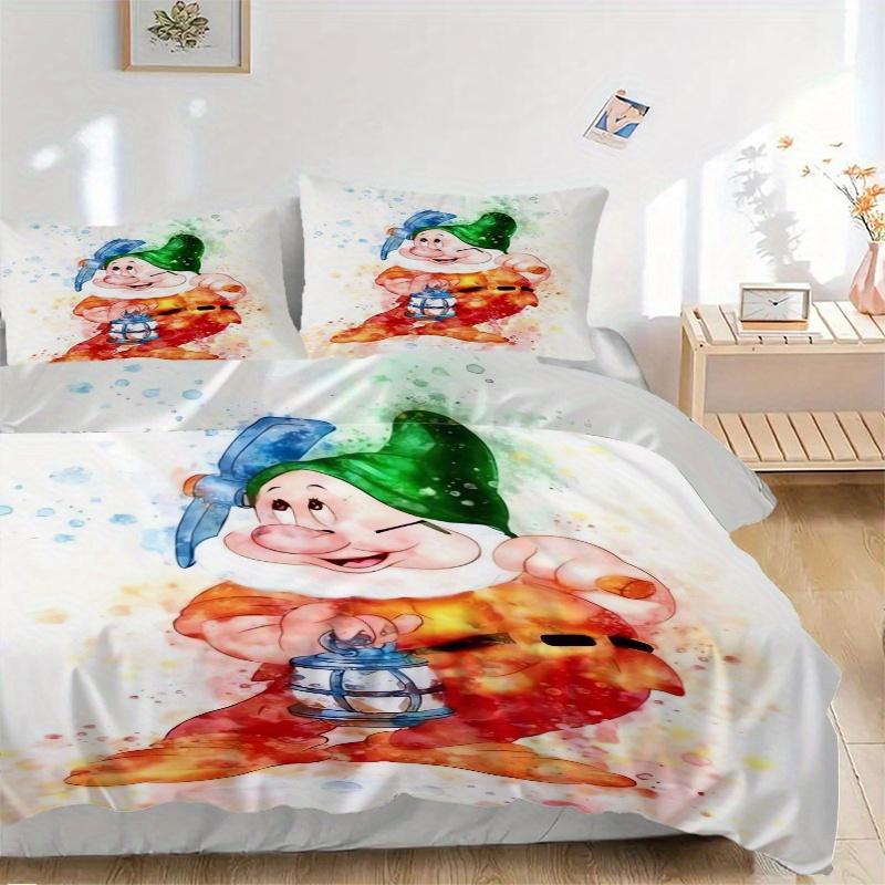 

3 шт. Комплект постельного белья с рисунком гномов Диснея, трехсекционный (1 Наволочка + 2 Наволочки, Без Наполнителей) D021 135x200cm