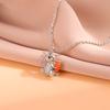 New Fashion Crystal Cute Rabbit Radish 925 Sterling Silver Zodiac Animal Pendant Necklaces  XL291