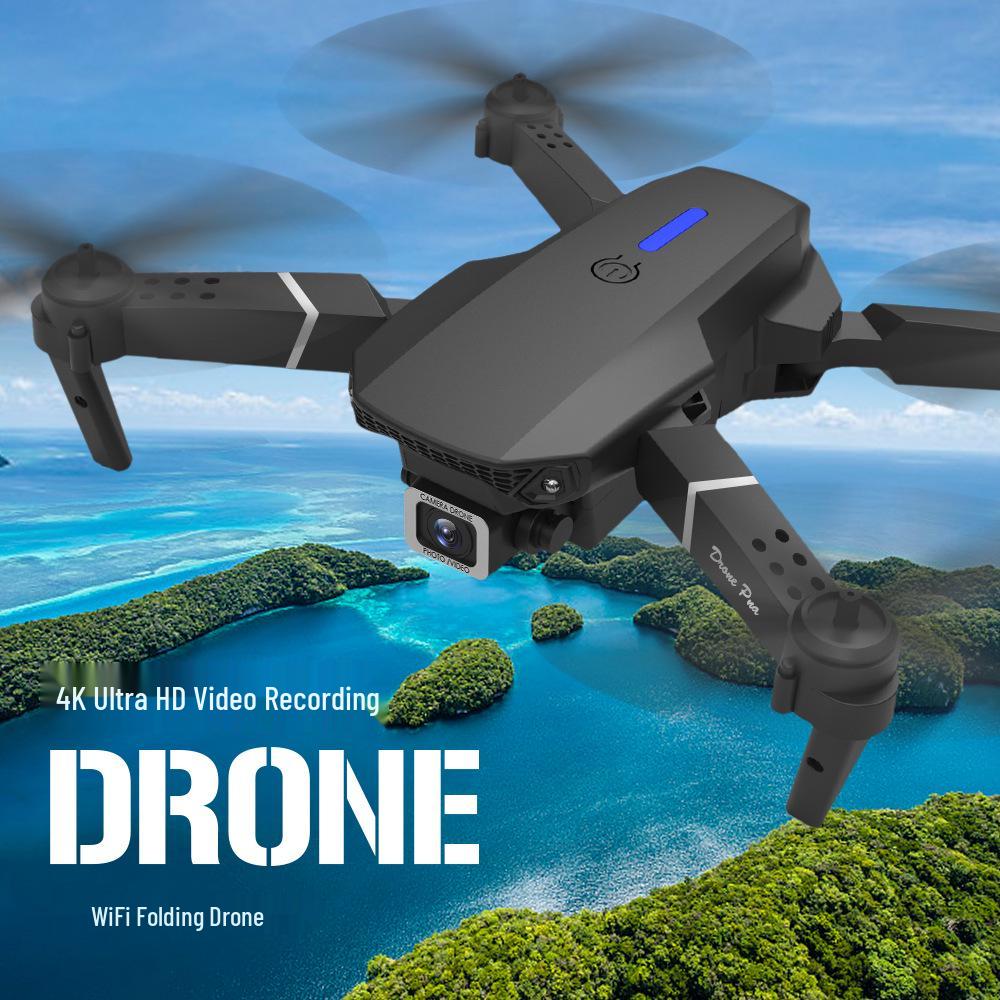 E88pro Folding Drone: HD Dual-Camera, Fixed Height, 4-Axis Remote Control Aircraft (Model E525)
