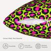 1Pc Vibrant Neon Green & Pink Leopard Print Decorative Pillow Cover - Cozy Polyester, Zipper Closure, Machine Washable For Livin