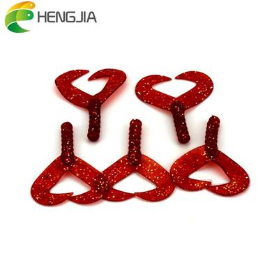 HENGJIA 10 pezzi mini code larve esche morbide esche a vite senza fine per luccio trota spigola wobbler attrezzatura