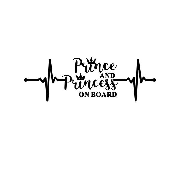 

LYKX Heart Beat Princess Baby Kids on Board Series Car Stickers Styling Body Window Warning Sign Child Vinyl Decals Width 20CM&Laser