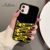 Funny Caution Tape Danger Phone Case for iPhone 11 12 13 14 Pro Max Mini XR XS SE 2020 6S 7 8 Plus Samsung Galaxy S21 S22 Cover