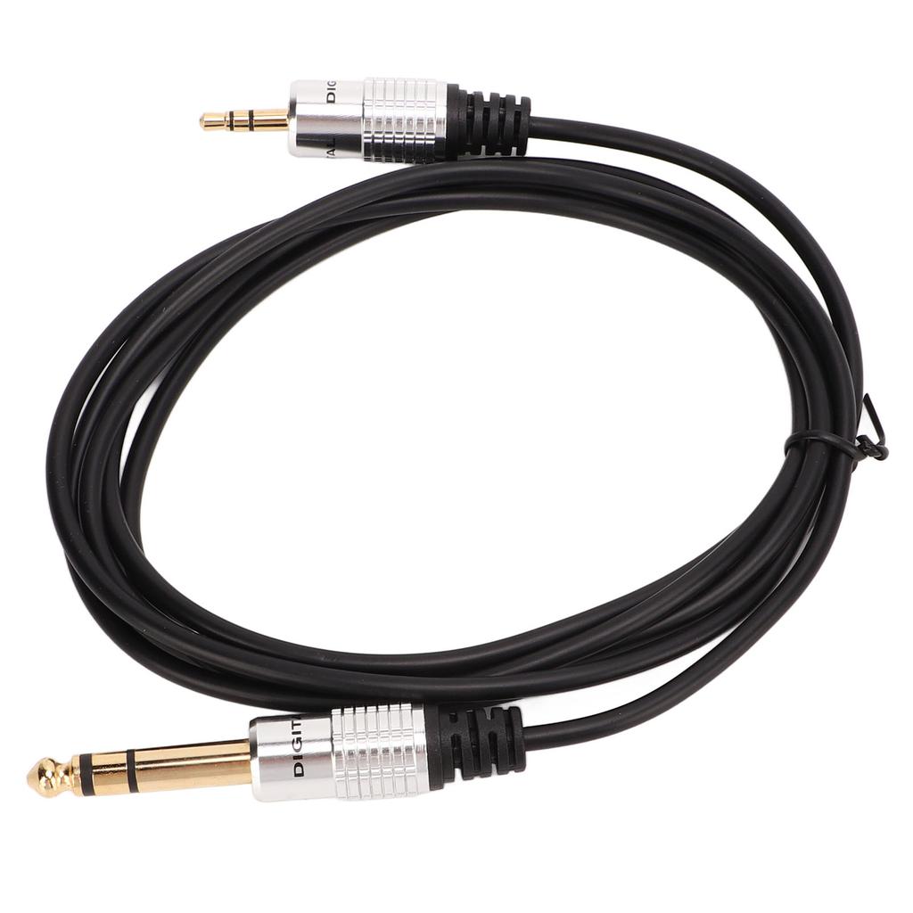 6.35mm to 3.5mm Cable Professional Stereo Microphone Adapter Cable for Speakers DVD Player Microphone 5.9ft