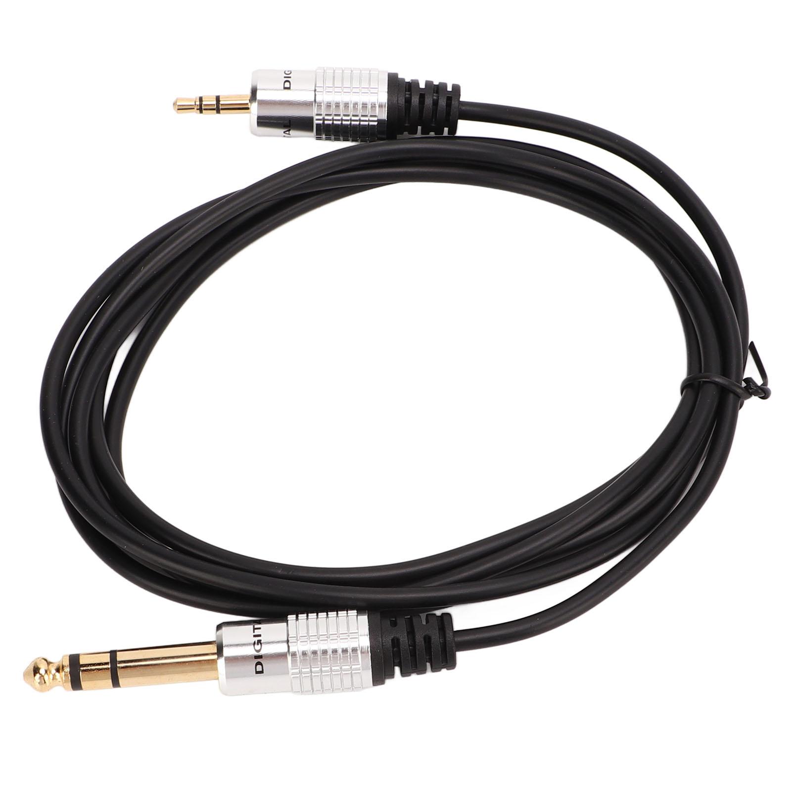

6.35mm to 3.5mm Cable Professional Stereo Microphone Adapter Cable for Speakers DVD Player Microphone 5.9ft