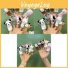 Cute Bunny Plush Finger Puppet Toy Set For Kids Soft Short Plush Fill White 9cm