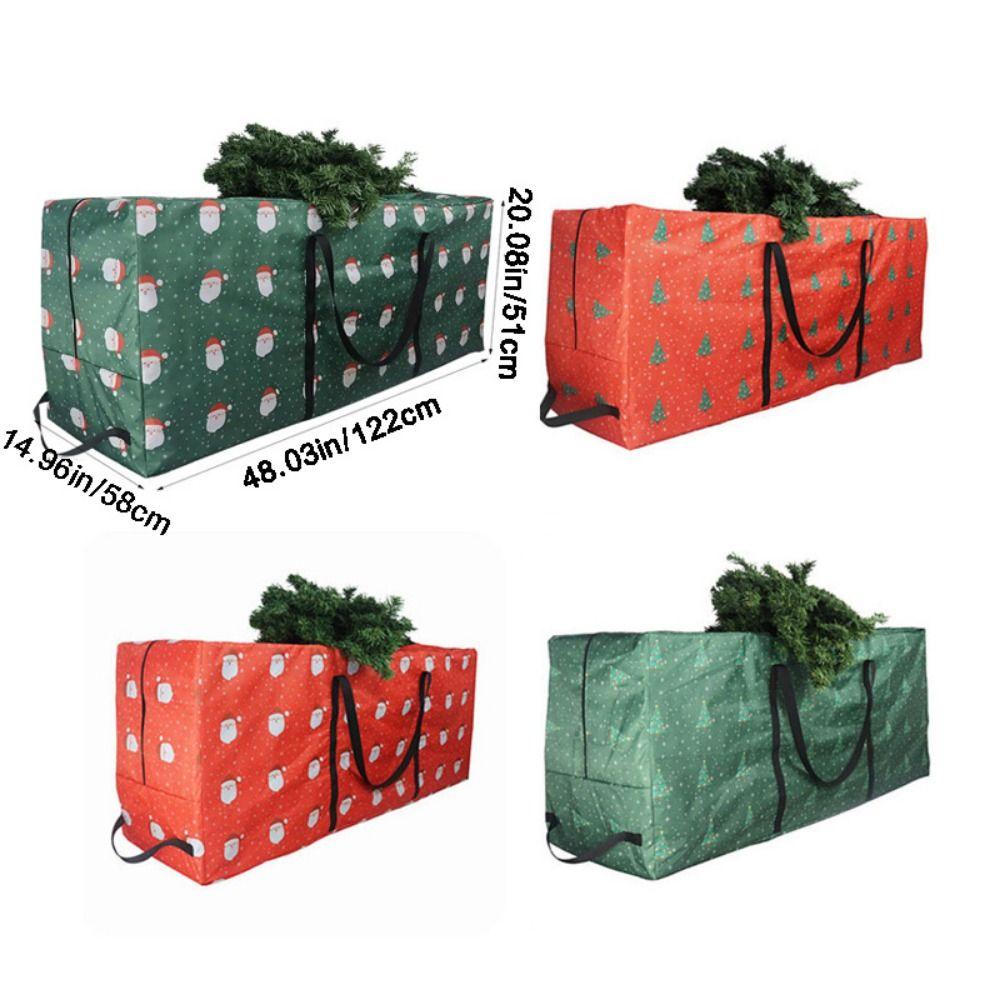 Oxford Cloth Christmas Storage Bag Dustproof Quilt Clothes Organizer  Easy Carrying and Transport