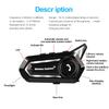 BT31 Motorcycle Helmet Headset Bluetooth 5.3 Voice Contro 500mAh Wireless Hands-on Talking Headset Waterproof with LED Lighting