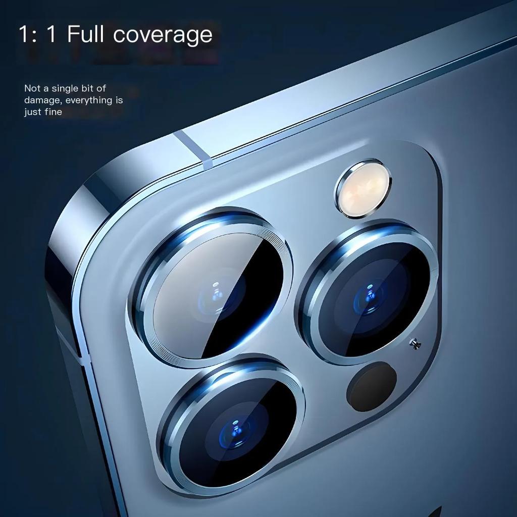 Camera Protector Metal Ring for IPhone 15 14 13 12 Pro Max/Samsung S24 Ultra S23 FE S22 Plus A15 A25 A35 A55 A05 A14 A34 A54Tempered Glass Lens Cover