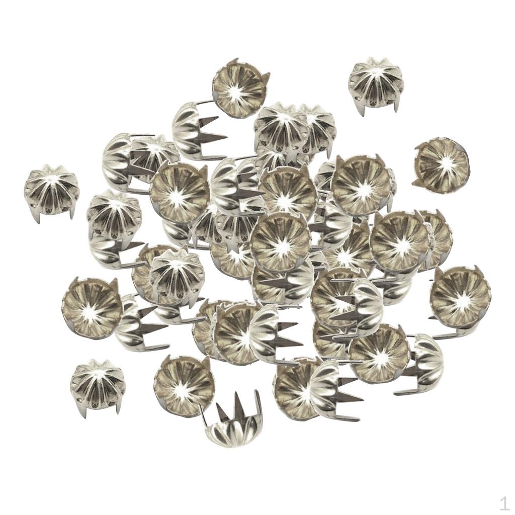 50 шт. 9 мм DIY Металлические Панк Шипы Шипы Тыквы для Кожевенного Ремесла Silver