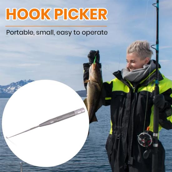 Magnetic Bottom Spiral Design Hook Retractor Anti-skid Handle Tube Storage Detachable Stainless Steel Fish Hook Remover Fishing Equipment