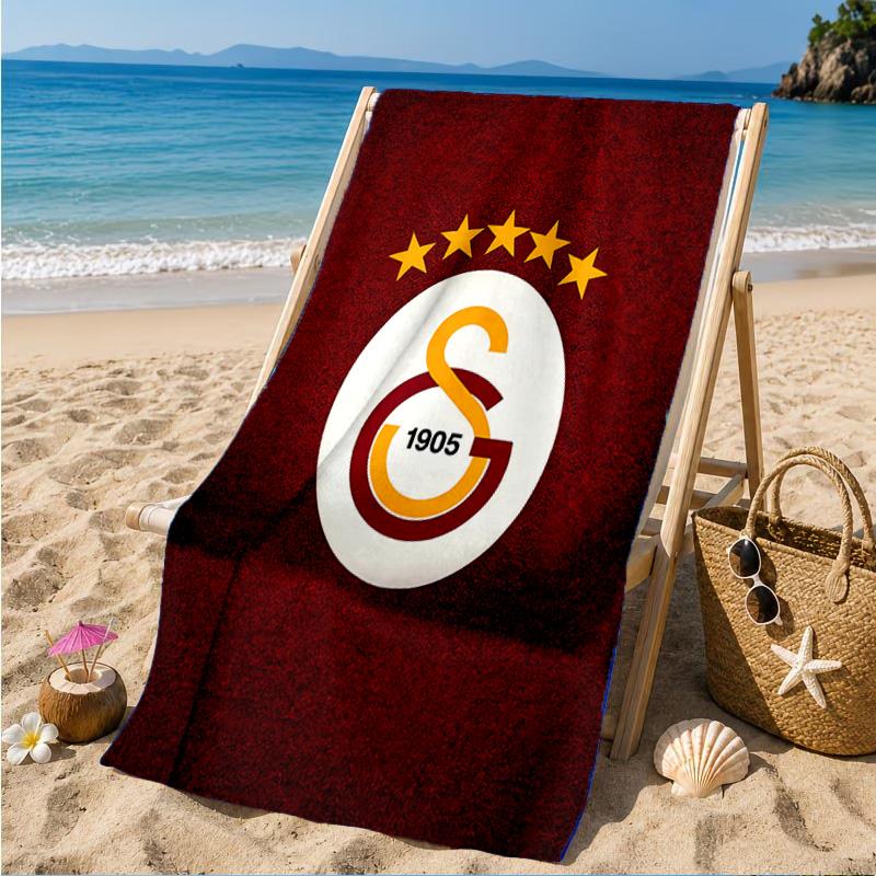 Galatasaray Football Club Emblem Beach Towel, Quick-drying, Easy to Care for, Suitable for Both Fitness and Beach Vacations,Sports Essential