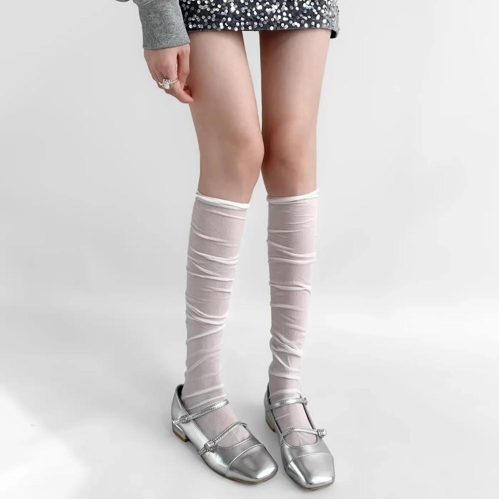 Woman Sexy Stockings Thin Girls Ballet Socks Sweet Mid-Calf Socks Loose Costumes
