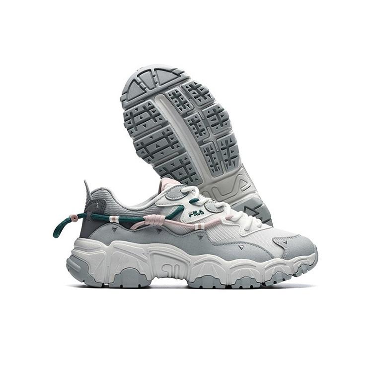 New FILA Low Top Casual Running Shoes Women's White Gray F12W134108FBL
