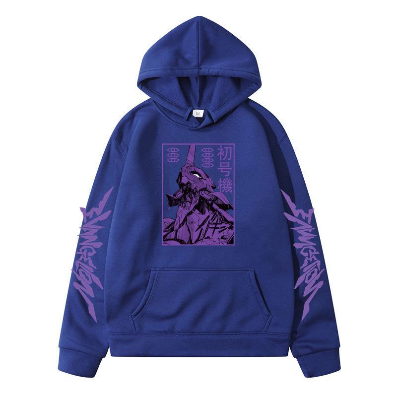 Ayanami Rei Print Loose Hooded Sweatshirt For Men And Women