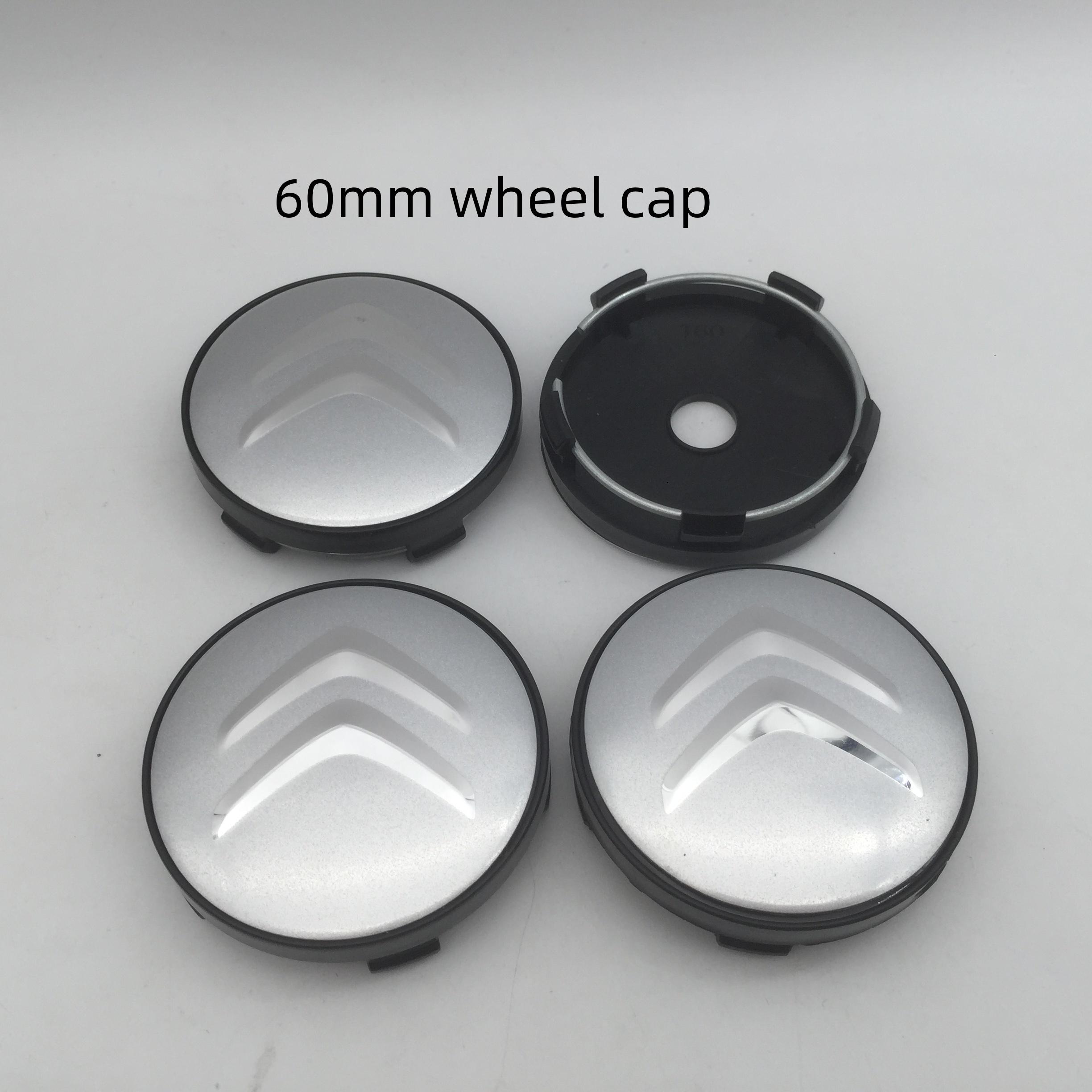 

4pcs 3D For Citroen 56mm 60mm 68mm Car emblem Wheel hub Center Cap Badge covers sticker Decals Styling accessories