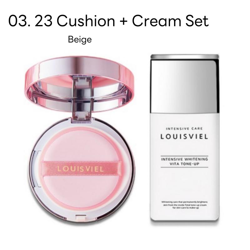 [LOUISVIEL] Интенсивный отбеливающий крем Vita Tone Up 50 г + кушон Peach Pitch SPF50+ PA+++ 15 г набор