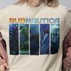Subnautica Gaming T-Shirt, Indie Ozean Erkundung Videospiel Shirt, Unterwasser Survival Grafik, Sci-Fi Abenteuer Gamer Geschenk Unisex Shirt