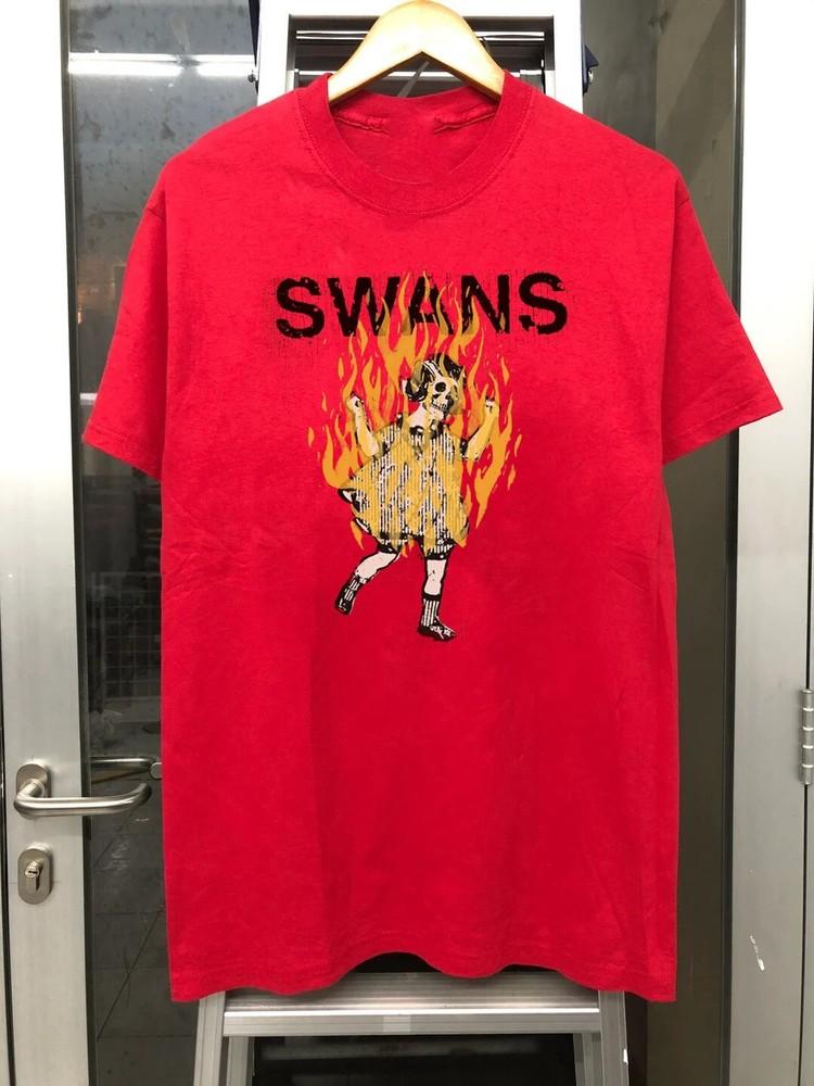 Футболка с логотипом группы Swans Хлопок Полный размер Унисекс S-5XL M564 Унисекс Футболка XXXL