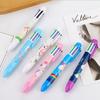 Cute Creative Cartoon 6 Color Retractable Ballpoint Pen For Students