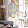 Indian Elephant Sheer Curtains for Living Room Transparent Tulle Window Treatments Bedroom Kitchen Home Decor Veil Drapes