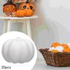 20Pcs White Foam Pumpkins Polystyrene Props Kids Gift Artificial Fake DIY Arts