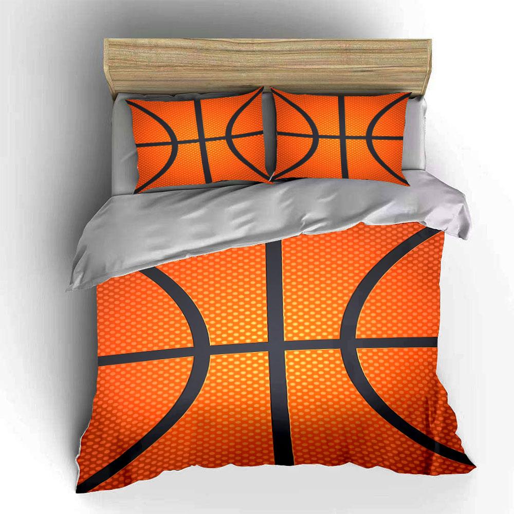 Basketball Pattern Bedding Set Bedding Duvet Cover Set Duvet Cover Pillowcases (1 * Duvet Cover 2 * Pillowcases, Without Duvet Insert)