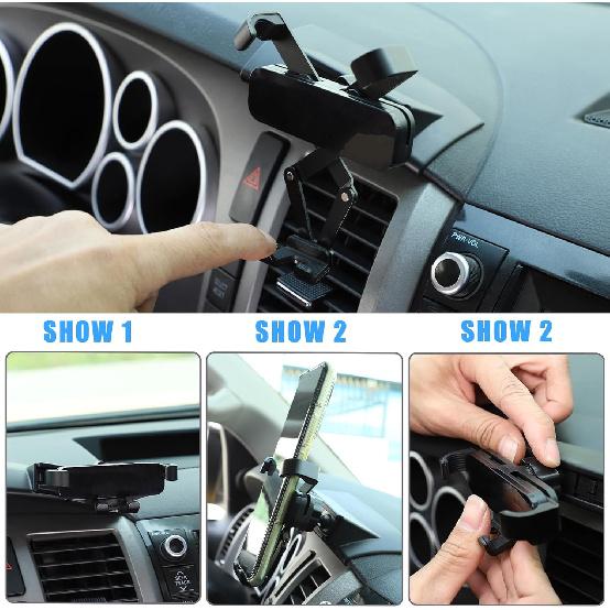 HAPPYHORSE Car Phone Mount Compatible with Toyot@ Tundra/Sequoia 2007-2013 Central Control Navigation Cell Phone Holder Dash Clip Dash Panel Mobile