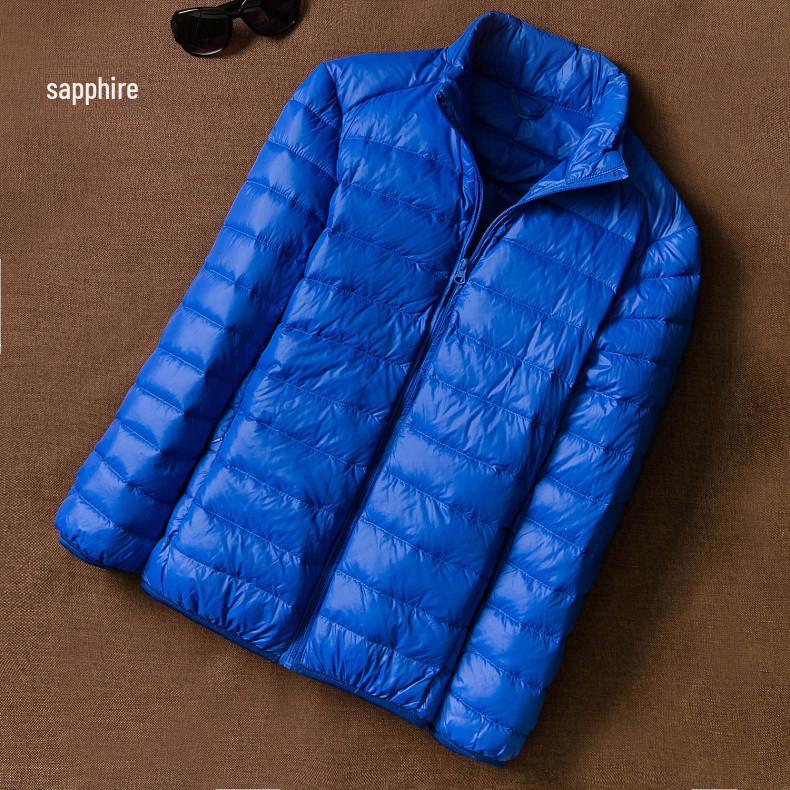 2024 Men's Short White Duck Down Jacket: Lightweight and Stylish for Middle-Aged and Elderly Men