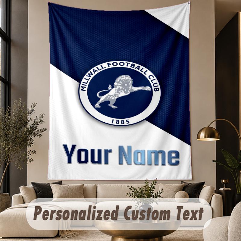 Custom Text Tapestry Millwall Print Wall Tapestry Indoor Living Room Wall Decor
