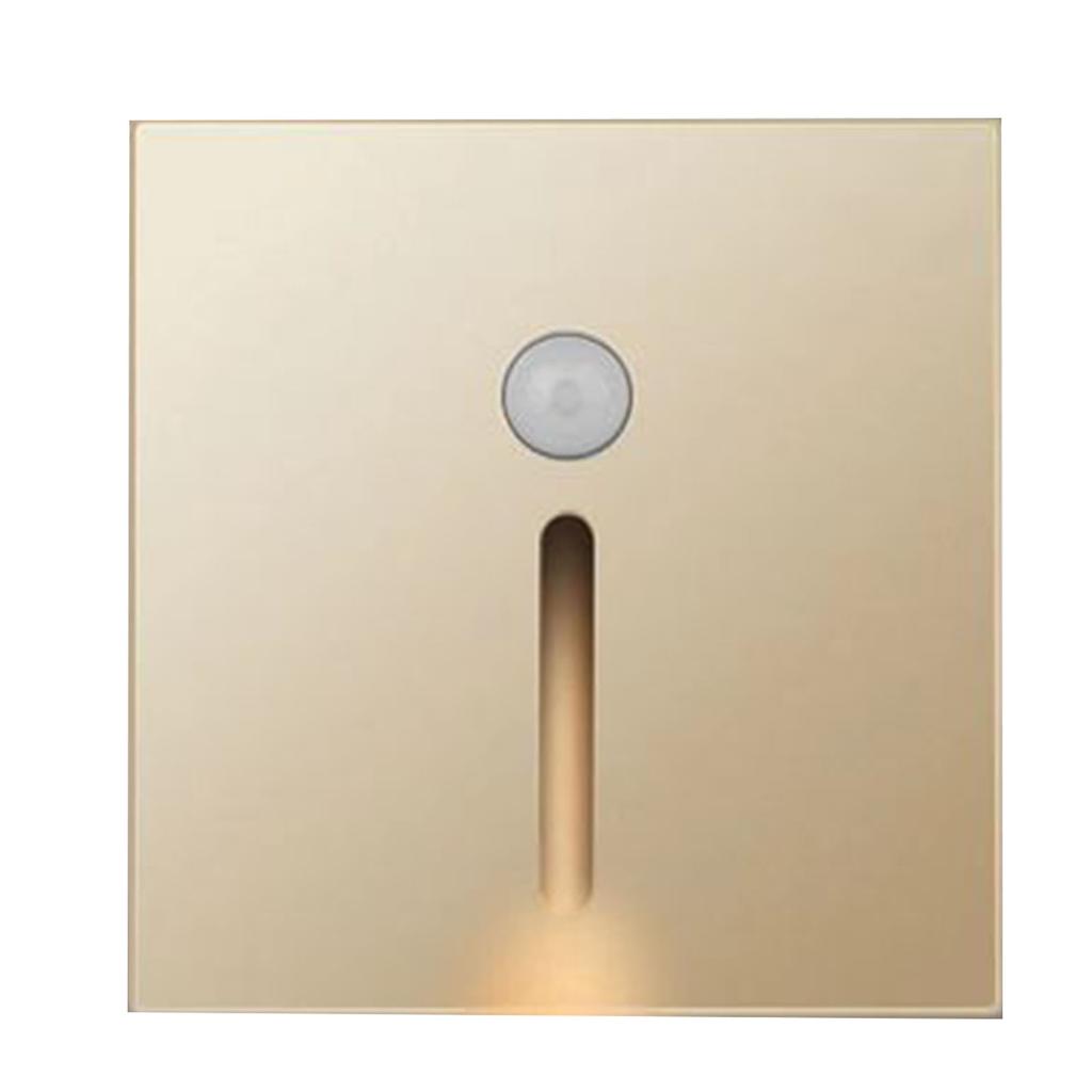 LED Motion Sensor Night Light ABS Small LED Induction Lamp for Bedside Corridor Hallway Gold