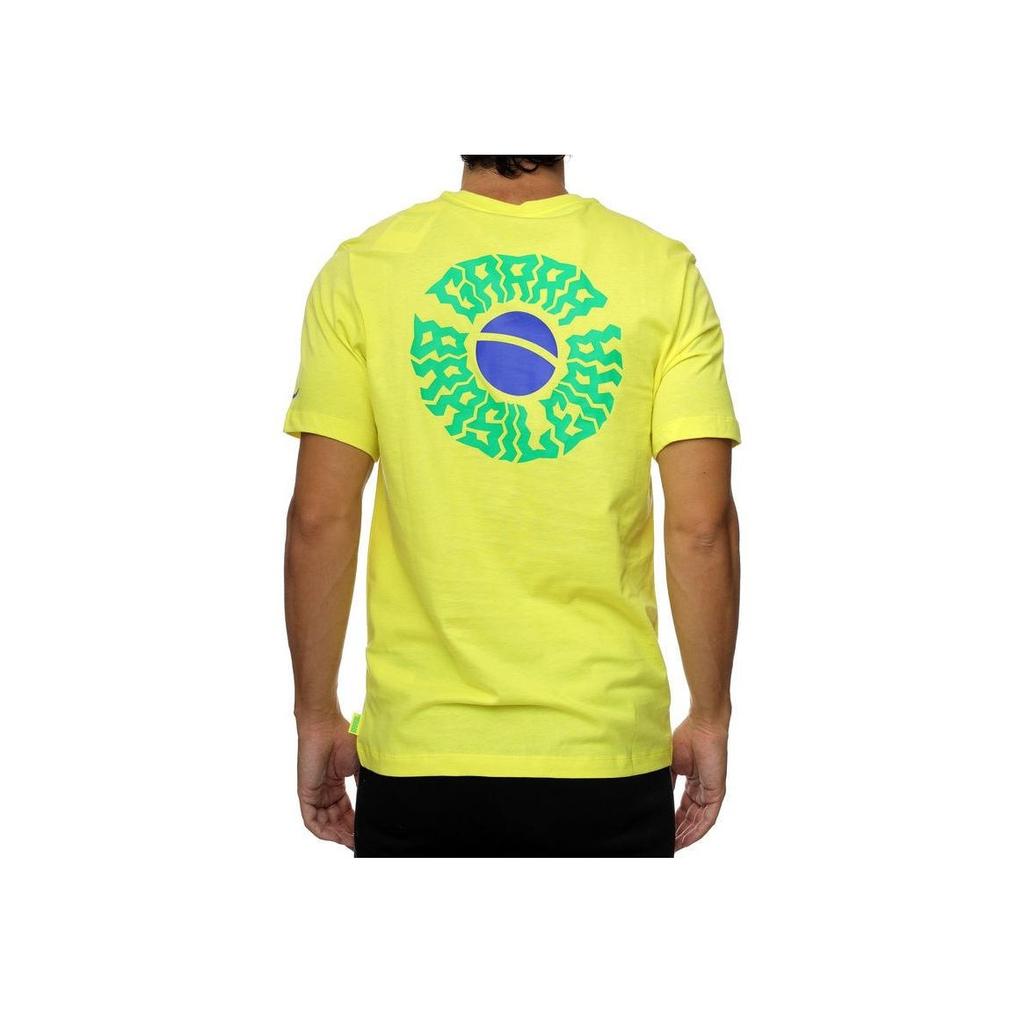 Nike 2022 Qatar World Cup Solid Color Logo Print Short Sleeve Soccer Jersey Men Tops Yellow DH7662-740